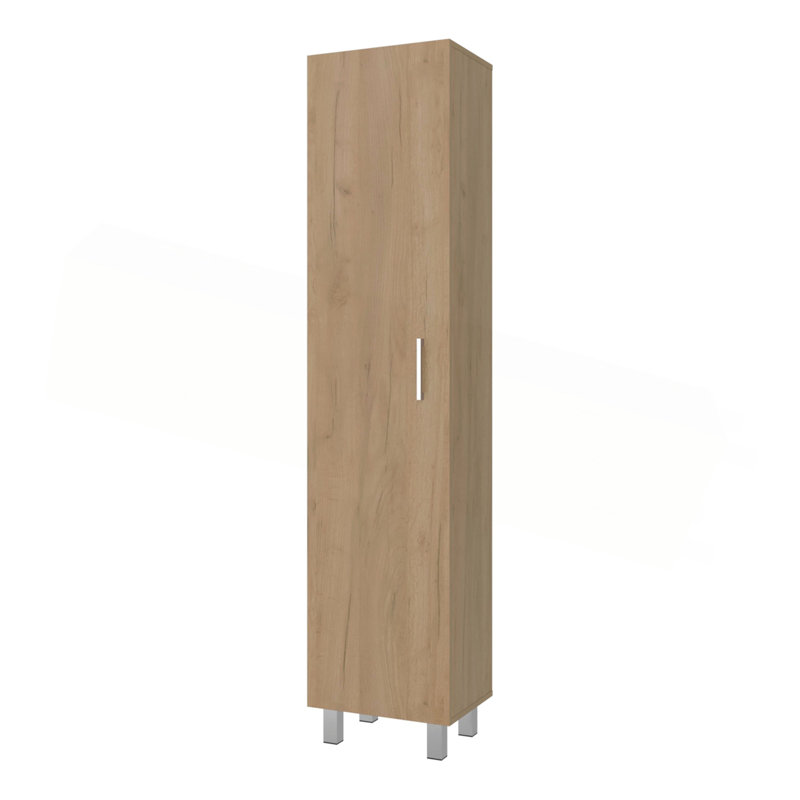 Armoire de rangement avec tablette fixe, Oak