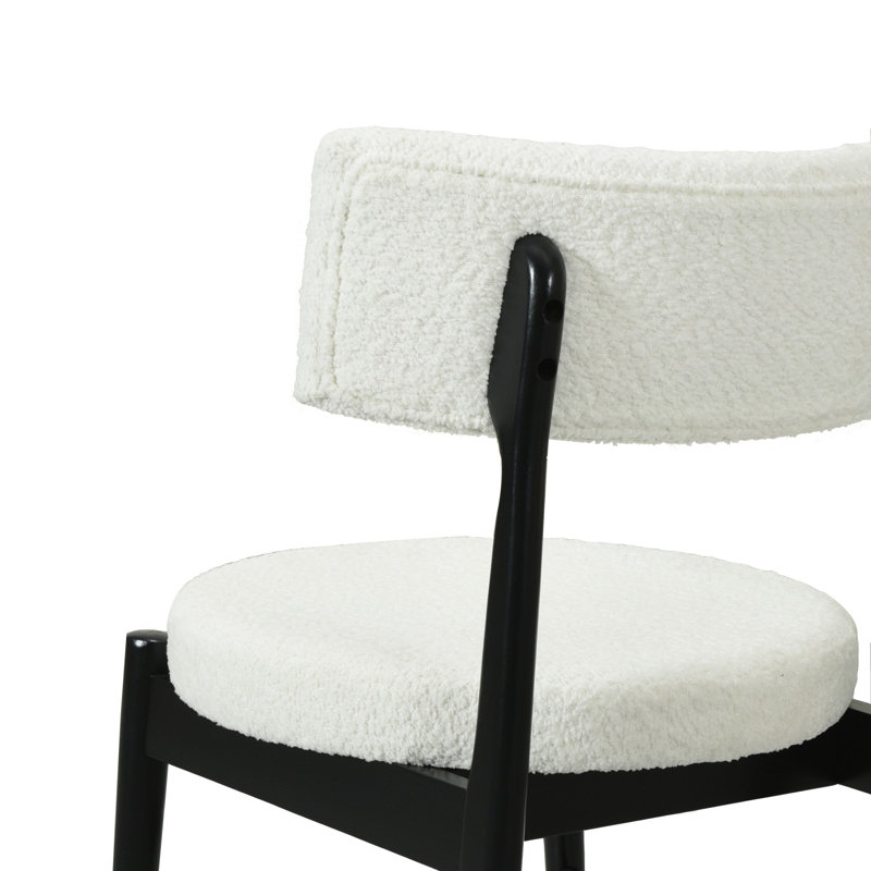 Tabouret de comptoir de style moderne Mid-Century, Noir, Beige
