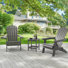 Chaise Adirondack pliante HIPI résistante aux intempéries