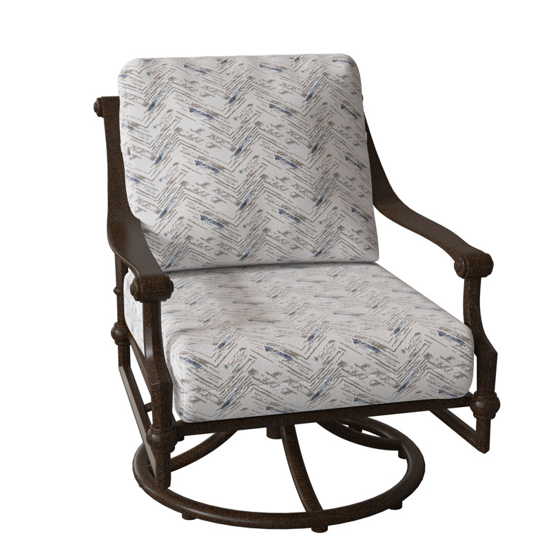 Delphi Outdoor Rocker Chair, Chestnut Brown, Canvas Bird's Eye Sunbrella® Canvas