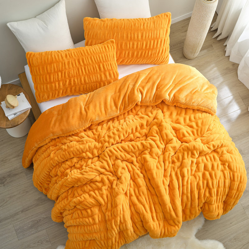 Wrinkle Rolls Chunky Bunny - Coma Inducer® Oversized King Comforter Set - Cheddar Cheese Please, Yellow