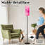 Lampe sur pied moderne et moderne avec télécommande à DEL à intensité variable, abat-jour réglable en marbre rose, vagues fluides abstraites, motifs magenta éclatants pour le salon, la chambre et le bureau