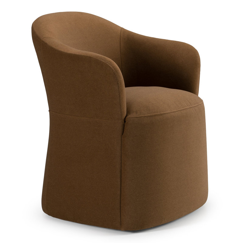 Timothy - Chaise moderne en tissu brun