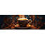 Coffee Trance - Imprimé mat pour aliments pour le bureau-302939387-302939386