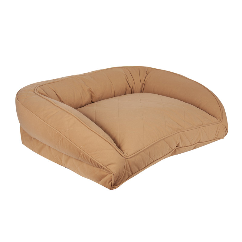 Lit pour chien matelassé en microfibre, Moyen (l 36 po x P 27 po x H 10,5 po), Selle