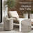 Modern Outdoor Lightweight Concrete Cylindrical Side Table
