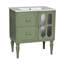 Charmant meuble-lavabo autoportant avec lavabo en résine et compartiments de rangement