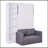 Twin Size Murphy Bed Wall Bed With Sofa,With Shelves,White