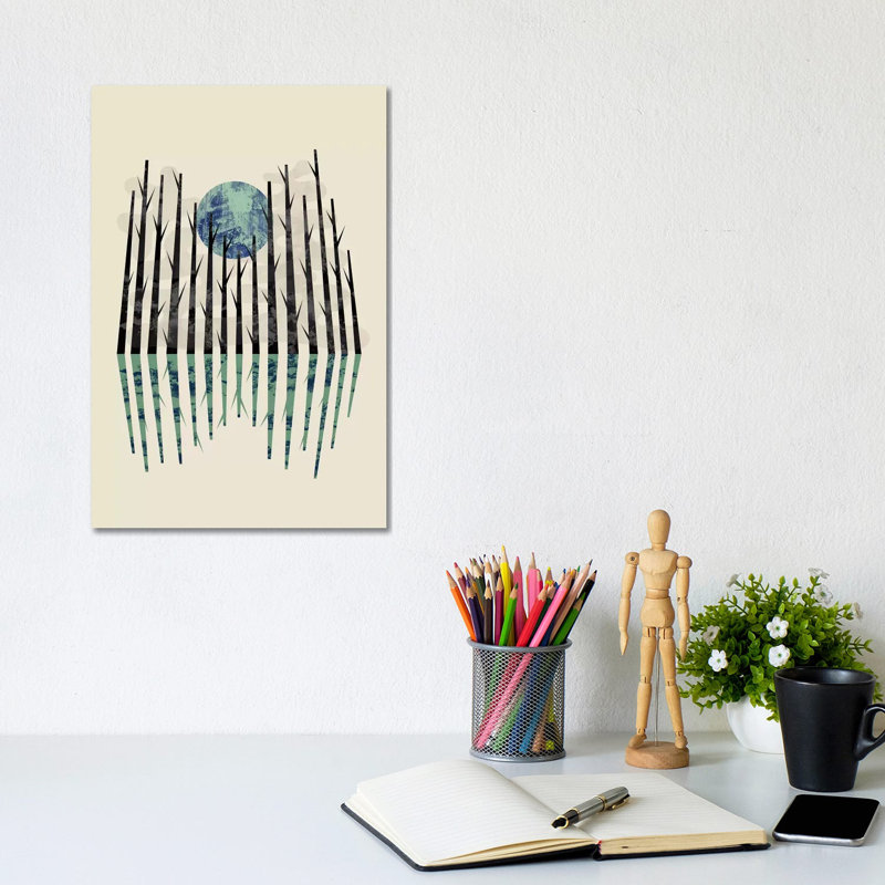 Little Black Forest by Flatowl - Wrapped Canvas Print, 30.48cm H x 20.32cm W x 1.91cm D