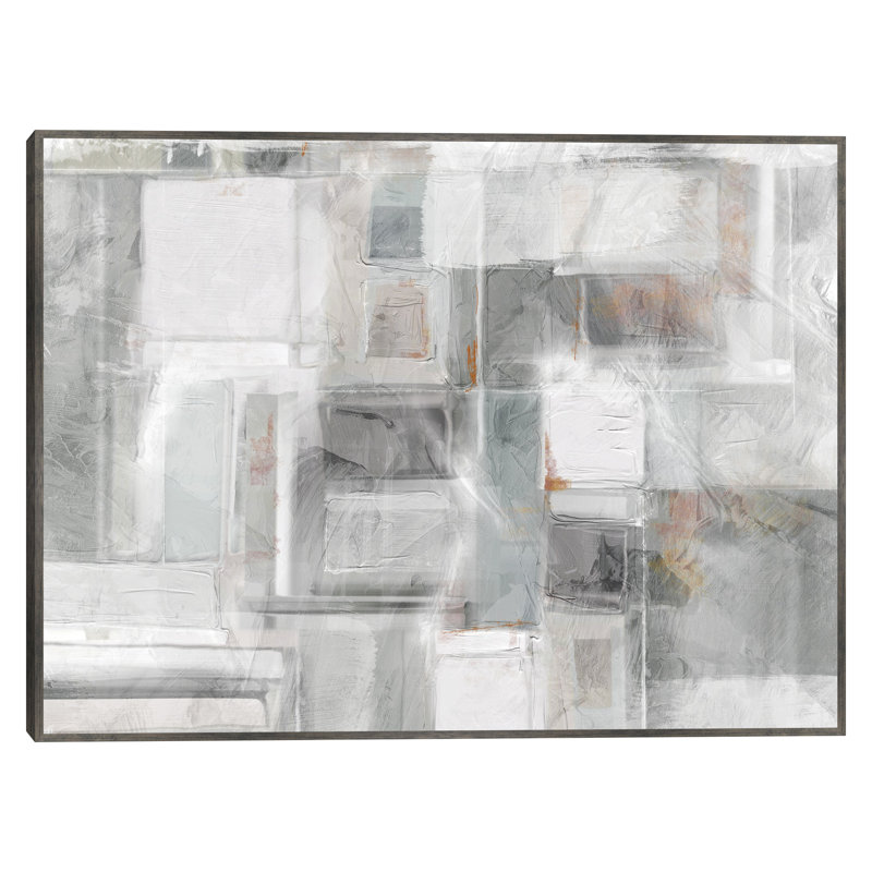 «Cubist II» par Studio Arts, reproduction d'art sur toile, H 43 po x l 57 po x P 1,5 po, Cadre couleur acier