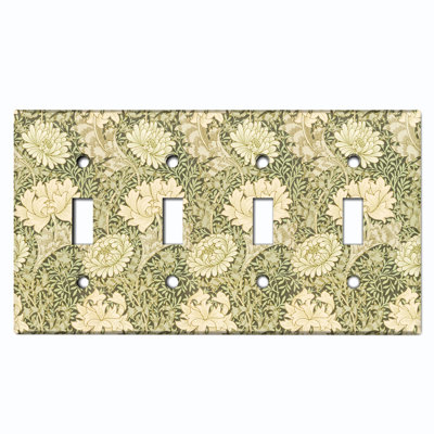 Copper Rust Patina Teal Print 4 - Gang Toggle Light Switch Standard Wall Plate