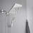 Modern 1-Spray Dual Tub Wall Mount Fixed And Handheld Shower Heads 2.5 GPM-110483101