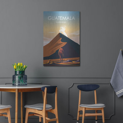 Art mural en métal de luxe «Guatemala» par l'Arctique, 24 po x 36 po