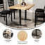 Table commerciale en bois massif L 48 po x l 30 po avec deux bases en T de 22 po x 22 po-1749397404-1749397395-1749397392