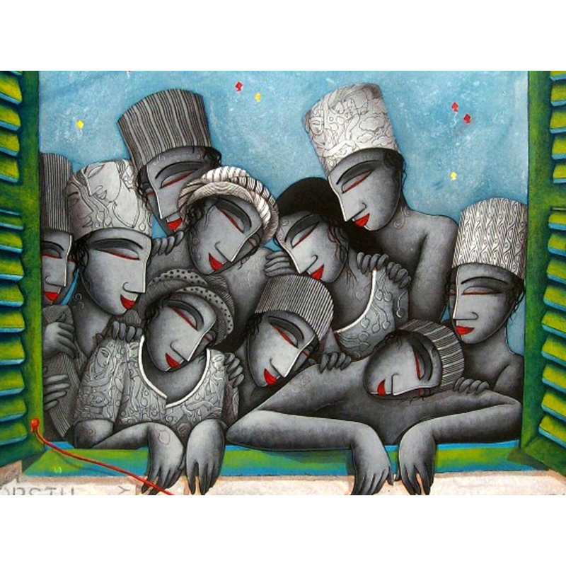 Fenêtre de l'unité | Acrylique sur toile | Par Samir Sarkar