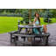 Heaven Round Wood Outdoor Picnic Table With Umbrella Hole , 180cm cm W 180cm cm D-1780667034