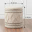 Cream Boucle Upholstered Ottoman Footstool Pouffe Footrest Stool 40cm for Living Room or Bedroom
