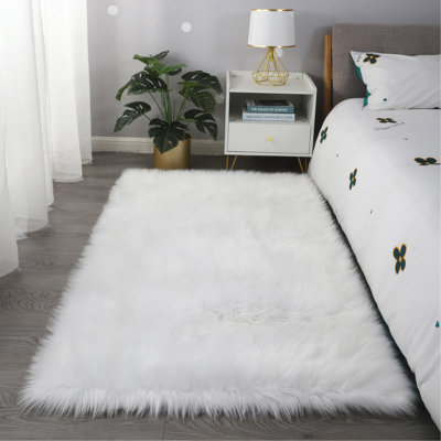 Tapis en fausse fourrure de mouton ultra doux
