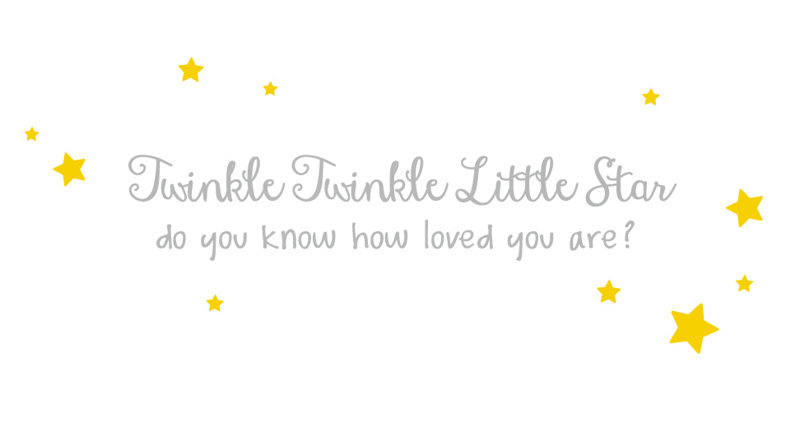 Décalcomanie murale little star twinkle, Argent / Jaune, H 16 po x l 40 po x P 0,01 po