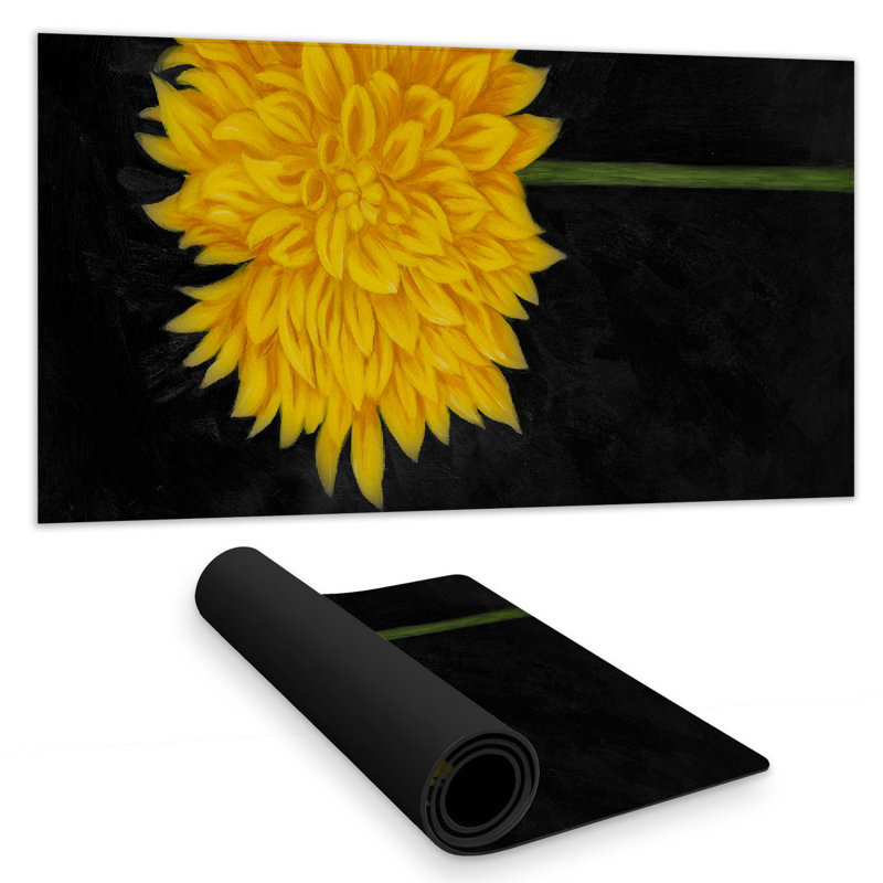 Yellow dahlia - 15.75"x31.50" Desk mat