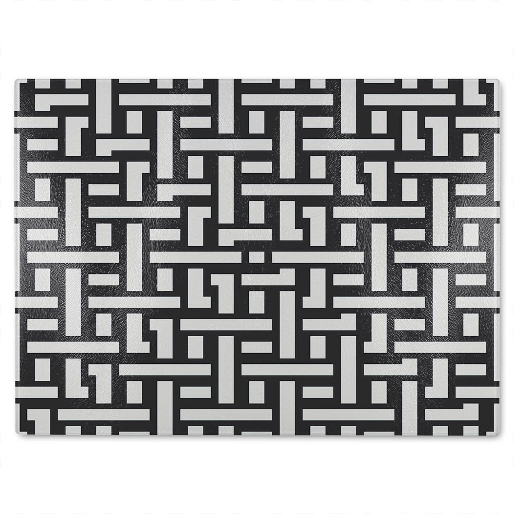 Woven Pattern Glass Chopping Board