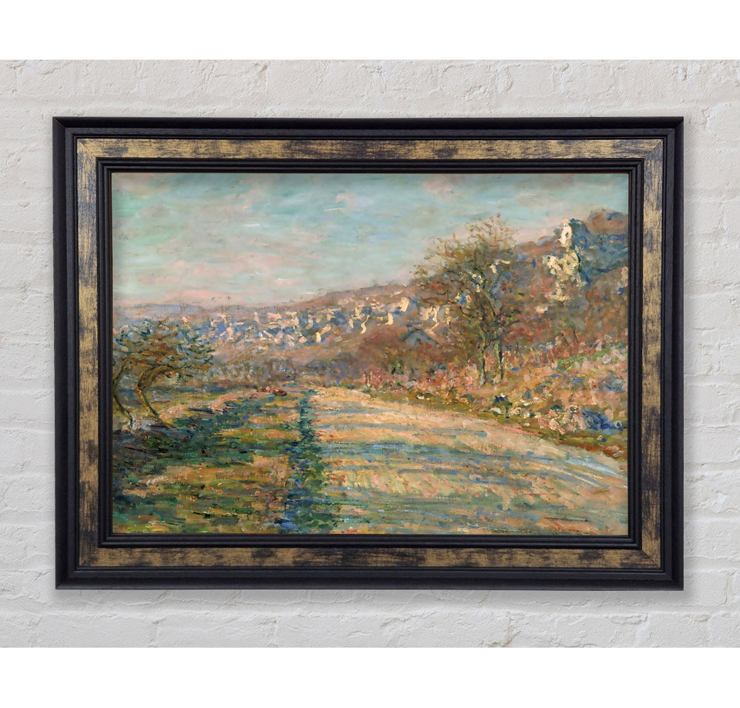 Monet Straße von La Roche-Guyon - Einzelner Bilderrahmen Kunstdrucke