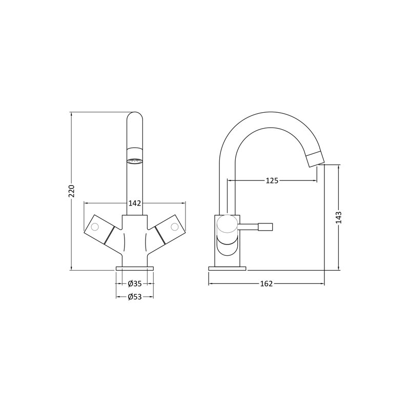 Series Two Mono Basin Mixer
