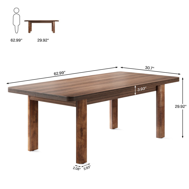 Bureau de direction 63 pouces, Walnut