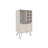 Bar Cabinet 43.1" H, with 2 Doors, 9 Shelves, and 1 Glass Panel, White Washed Oak