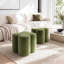Repose-pieds rembourré en forme de trèfle de 18,5 po Dickerson pour salon, chambre à coucher et meuble-lavabo-1426079412