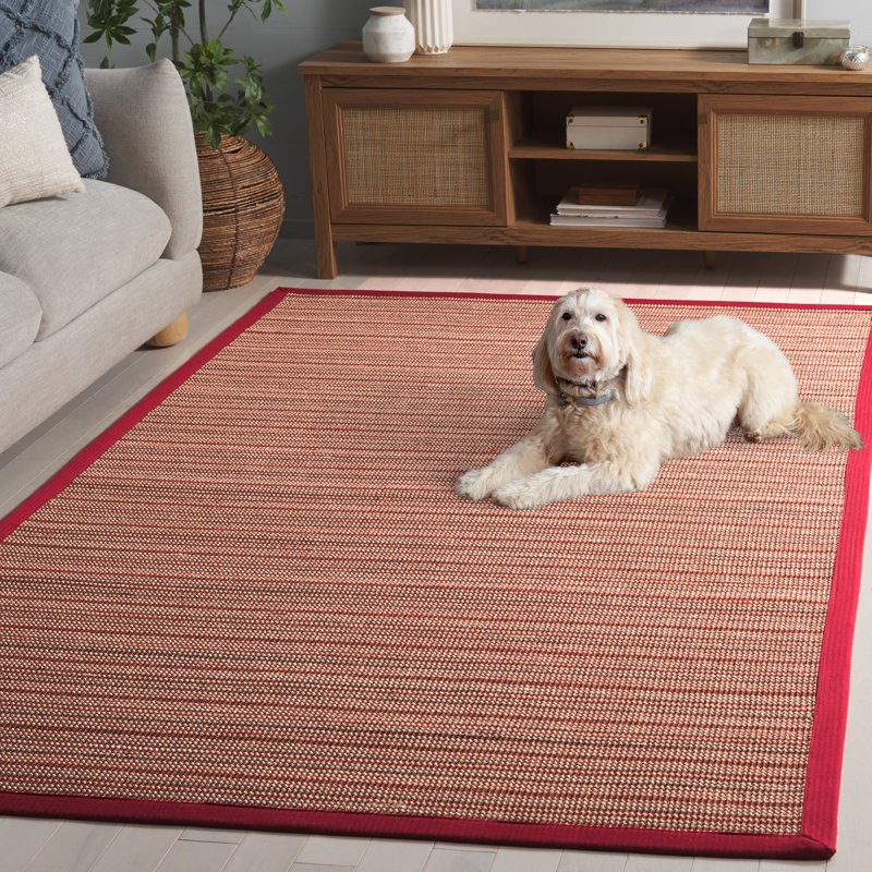 Tapis rayé en fibre de sisal Galatia, Rectangle de 5 pi x 8 pi