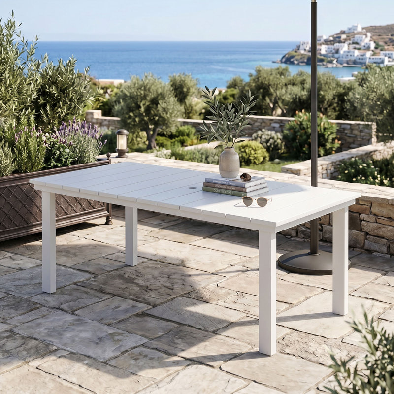 Table de salle à manger 70,6 "HDPE, White