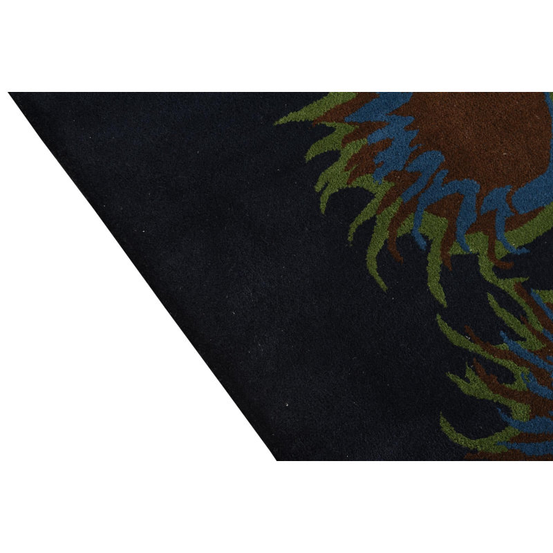 Tapis carré bleu marine Myrick