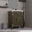 Meuble-lavabo en chêne brun avec comptoir en acrylique, 24 po X P 18 po, miroir, robinet simple 24 x 18, inclus