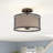Etosha Fabric Semi Flush Mount