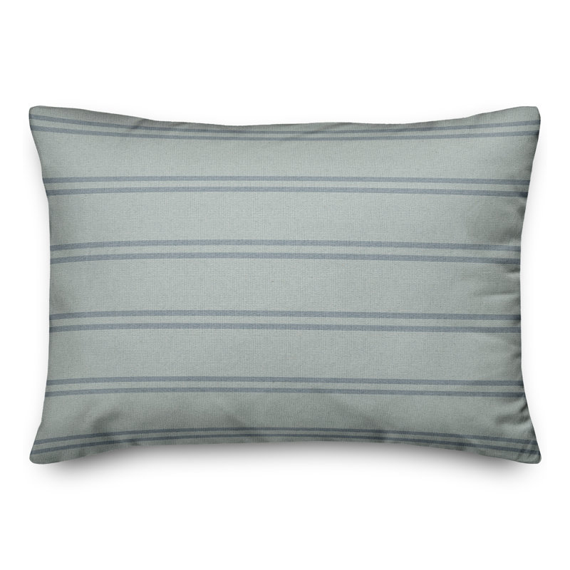 Polyester/Polyester Blend Lumbar Rectangular Pillow Cover & Insert, Blue