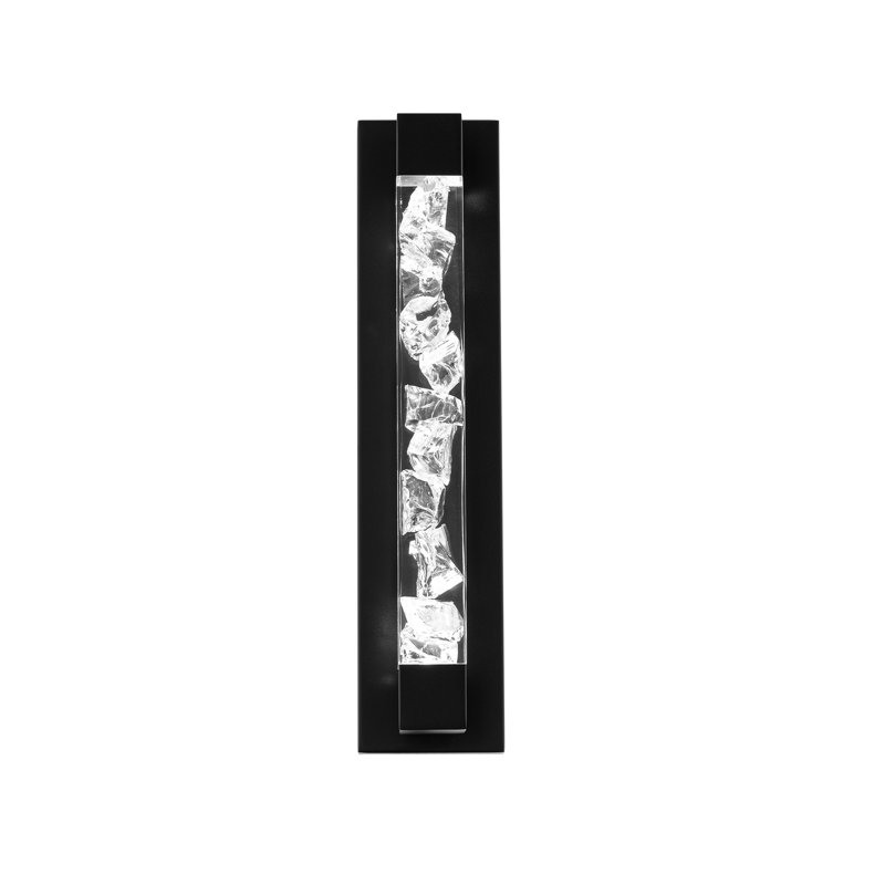 Black Crystal Fused Acrylic Dimmable LED Bath Bar