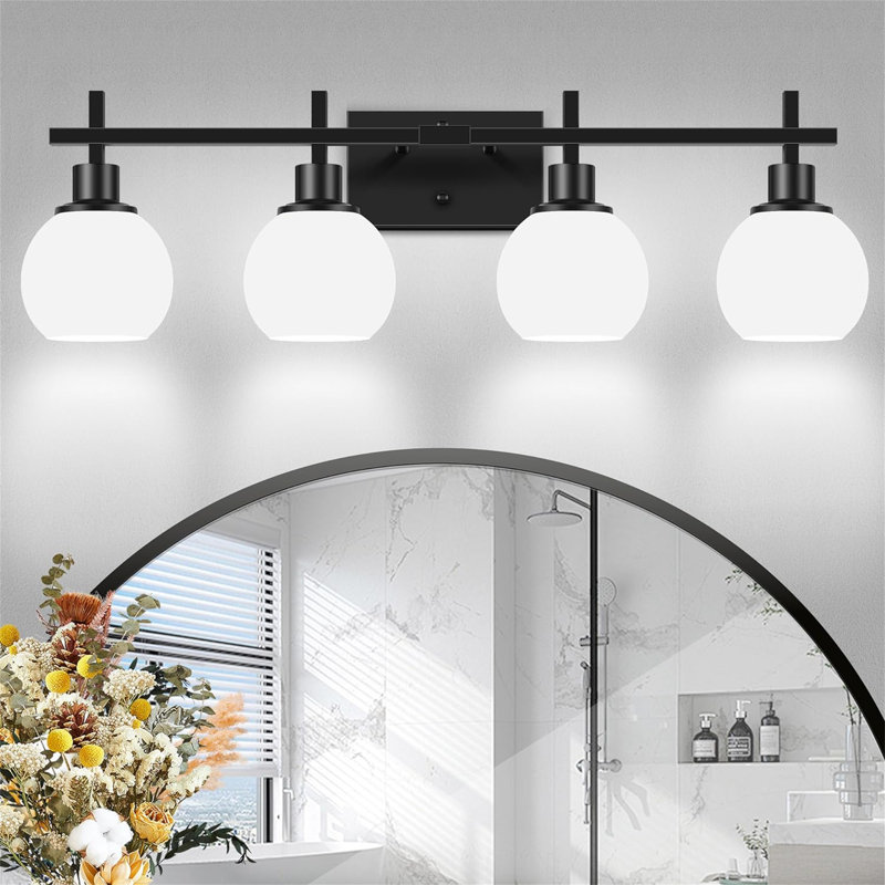 Dimmable Vanity Light, 3, Matte Black