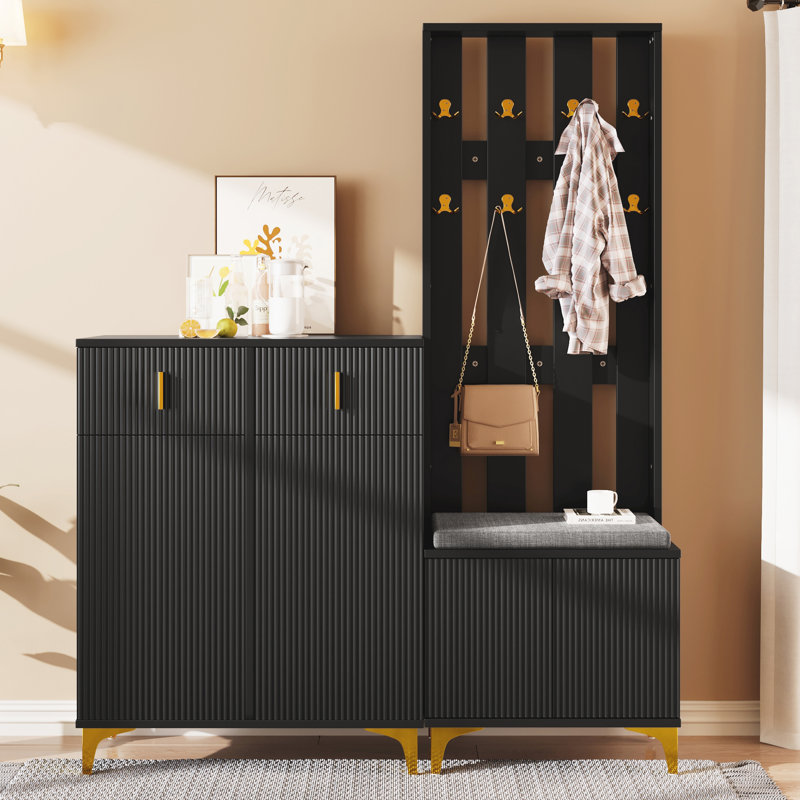 Hall Tree 60.5cm Wide, Black