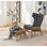 Fauteuil à oreilles et repose-pieds Jeyshan