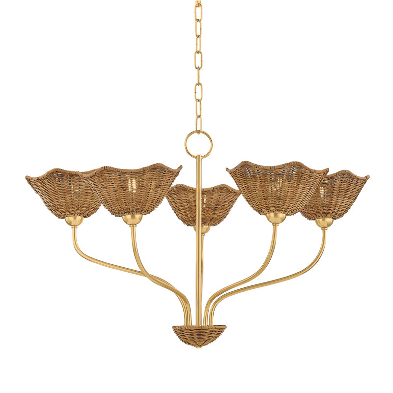 Lustre Kehlani, H 19,75 po x l 32,5 po x P 32,5 po, 5 lumières