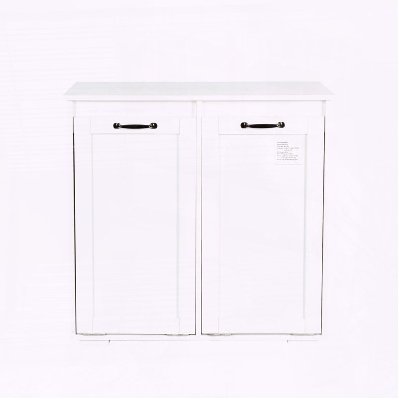 Armoire à linge avec 2 sacs à doublure amovibles et panier à linge divisé