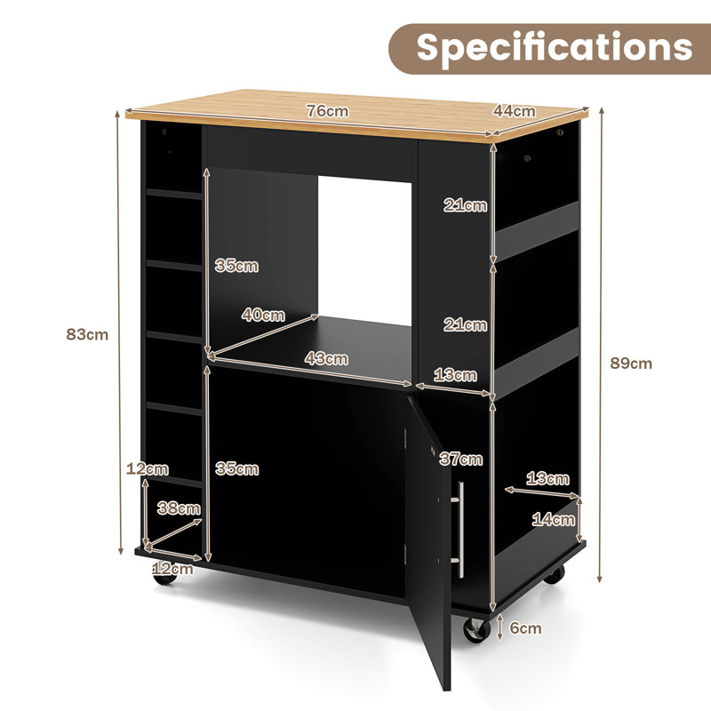 Wood Kitchen Cart