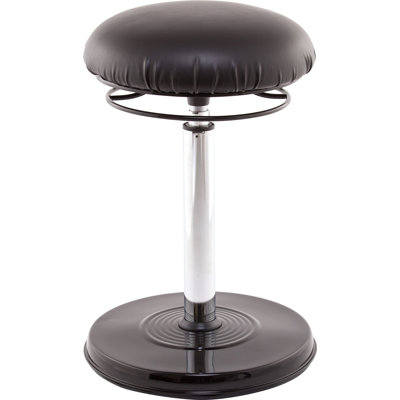 KORE Design Office Plus Everyday Chair – Black Vinyl Seat, Ergonomic Design for Home or Office Use