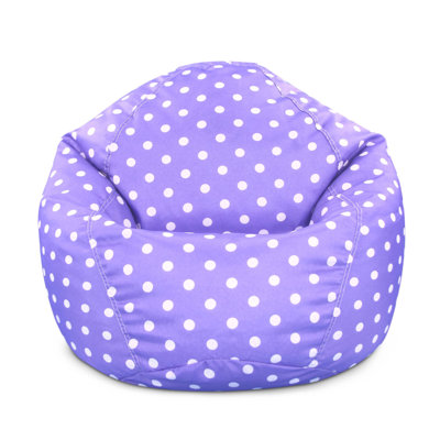 JUNIOR LAVENDER WHITE POLKA DOT BEAN BAG