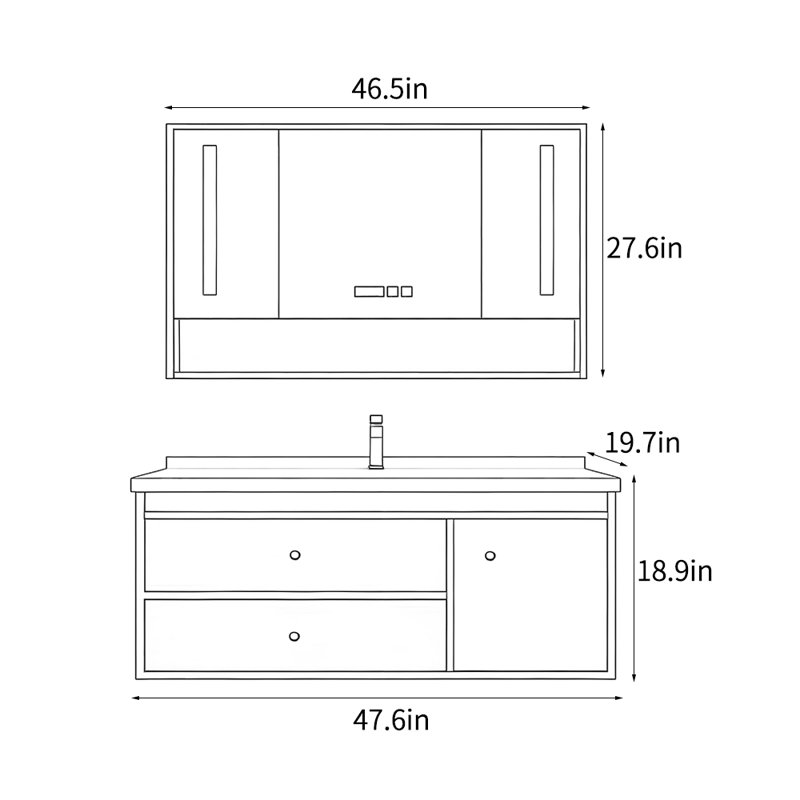 Armoire de salle de bain de style rétro