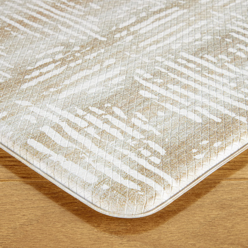 Town & Country Basics Comfort Plus Boho Geo Anti Fatigue Non Slip Comfort Mat, Rectangle 1'6" x 3'3", Beige