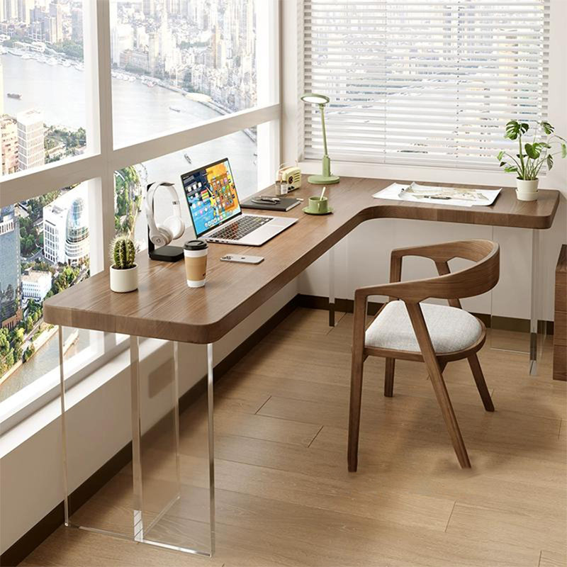 Bureau d'angle en bois massif, H 29,53 po x l 78,74 po x P 47,24 po, Retour à droite