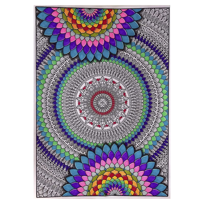 Peinture florale attrayante | Fineliner et marqueur d'art sur papier | Par Manisha