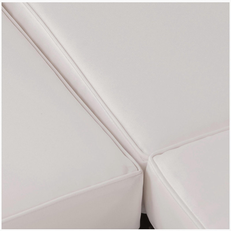 OANA LEFT CORNER BENCH AND COFFEE TABLE, WHITE